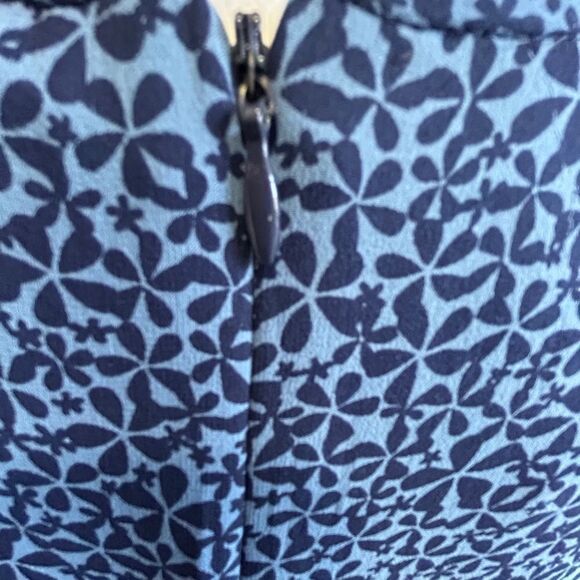 Talbots Blue Silk Pleated Maxi dress - Picture 6 of 9